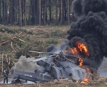 Nofilmēta helikoptera katastrofa aviošova laikā Krievijas Militārajā olimpiādē