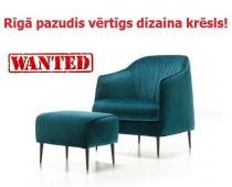 Rīgā pazudis vērtīgs dizaina krēsls